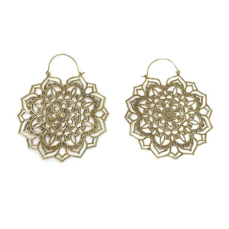 Large Geometric Floral Earrings ~ by Alula Boutik - alter8.com