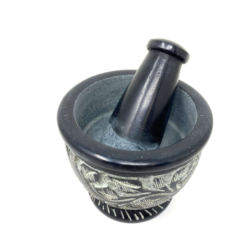 Carved Soap Stone Mortar & Pestle - alter8.com