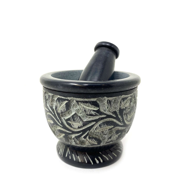 Carved Soap Stone Mortar & Pestle - alter8.com