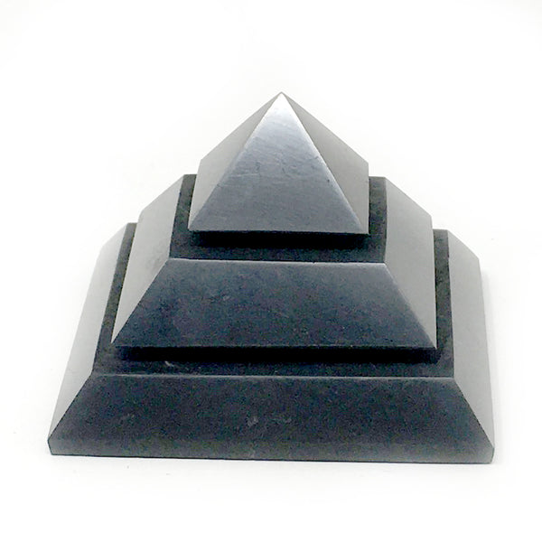 Shungite Pyramid Polished, Slotted - alter8.com